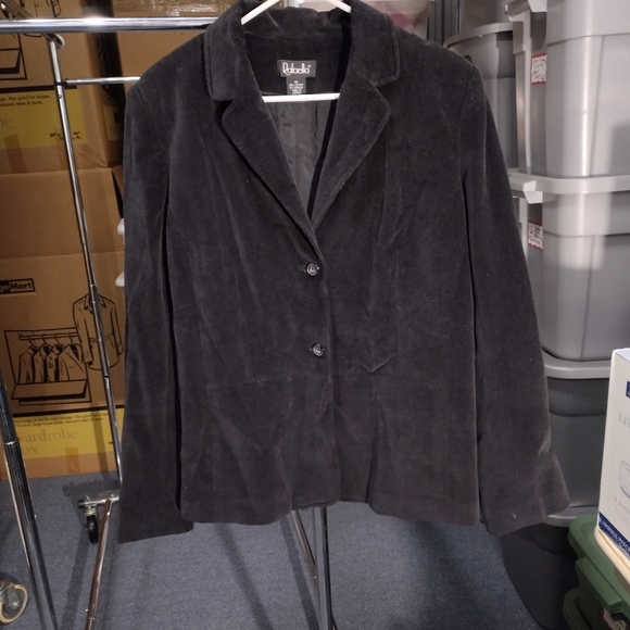 Rafaella Jackets & Blazers - Black Velour Women's Jacket